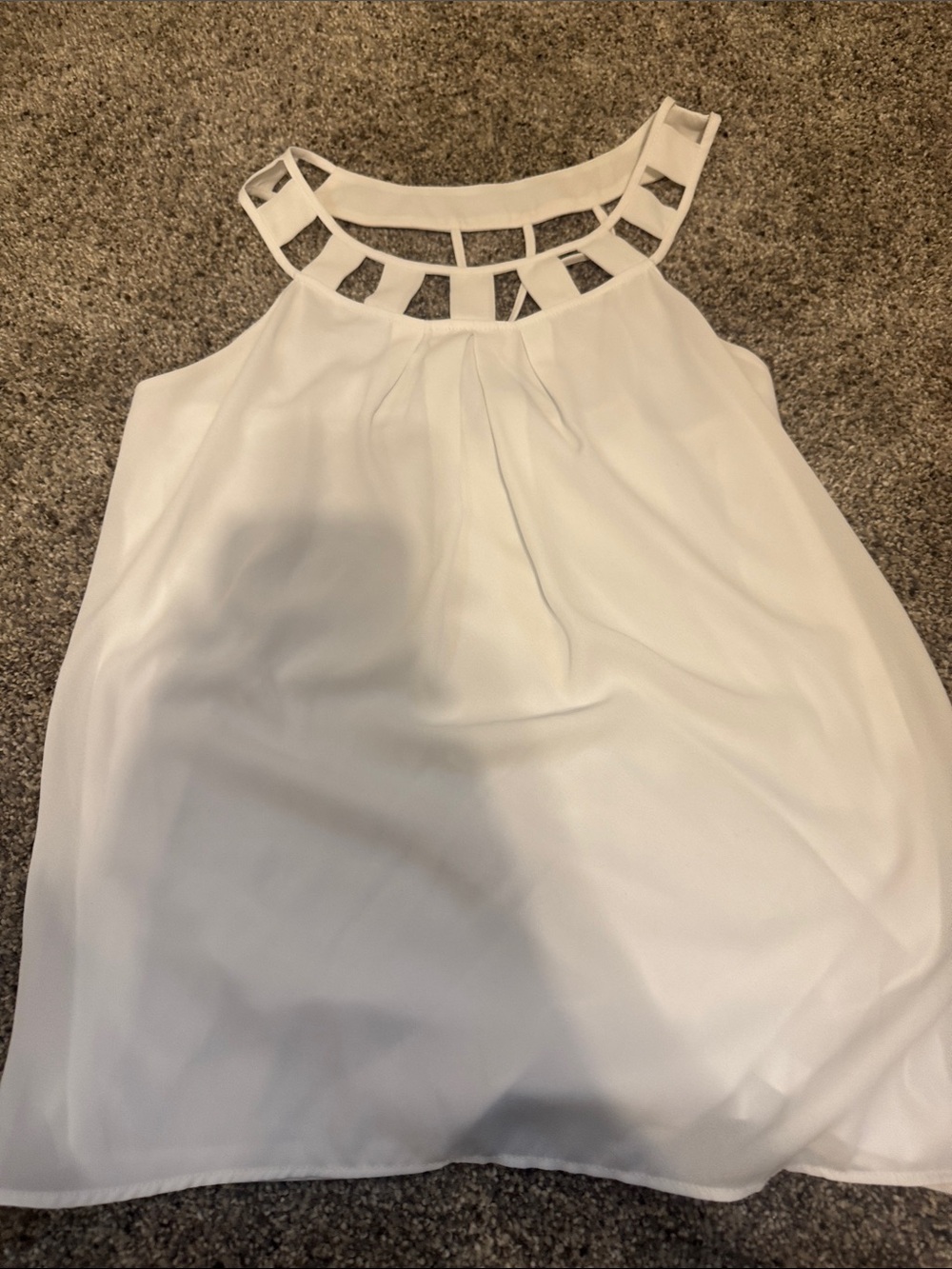 Express White Cutout Halter Camisole